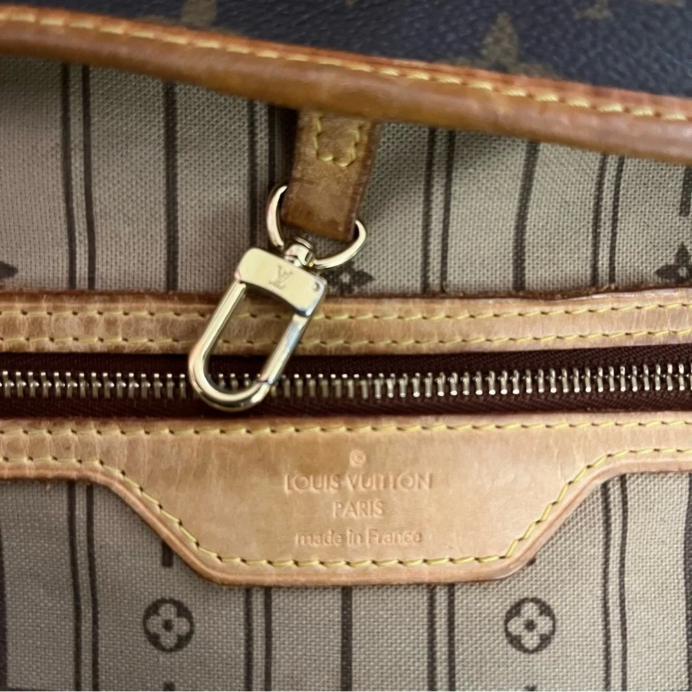 Louis Vuitton monogram coated canvas MM classic neverfull tote